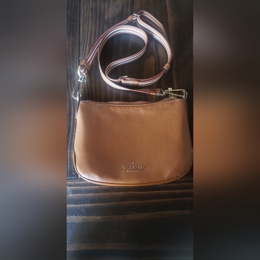 Kate Spade Rosie Small Leather Crossbody in Warm Gingerbread